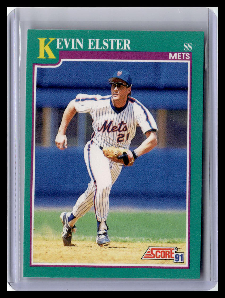1991 Score Kevin Elster Teal Border #633