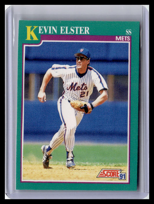 1991 Score Kevin Elster Teal Border #633