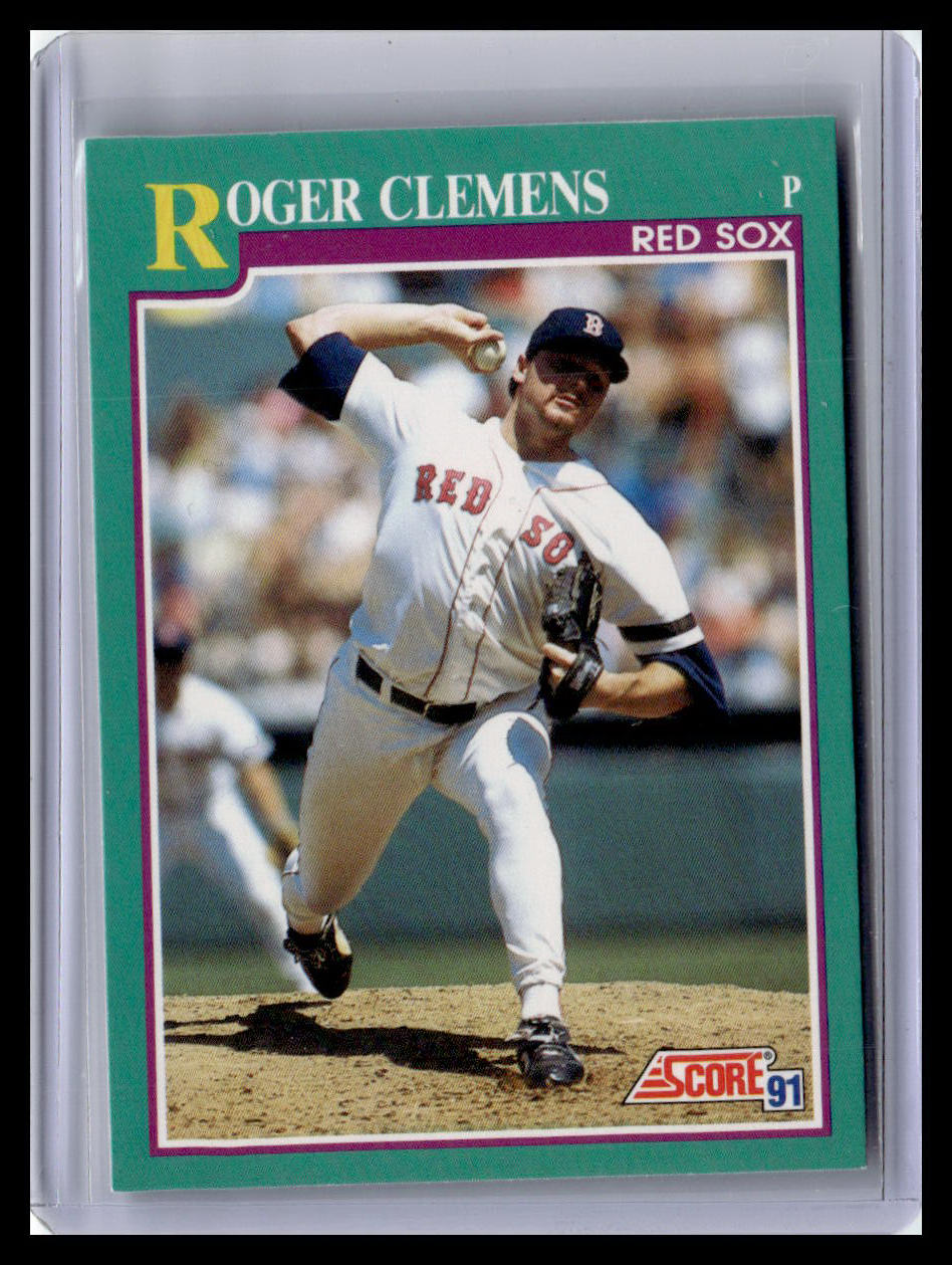 1991 Score Roger Clemens Teal Border #655
