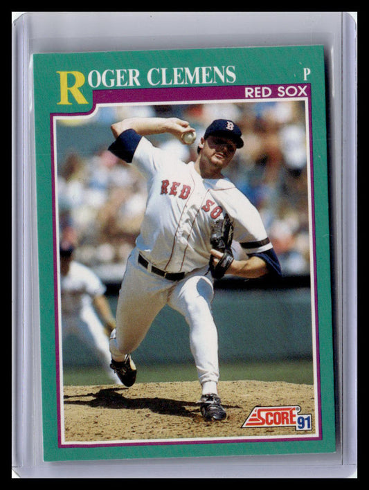 1991 Score Roger Clemens Teal Border #655