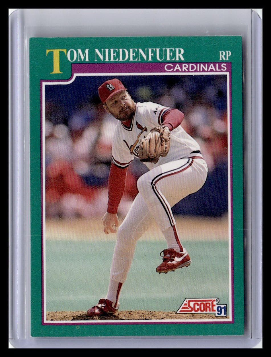1991 Score Tom Niedenfuer Teal Border #217
