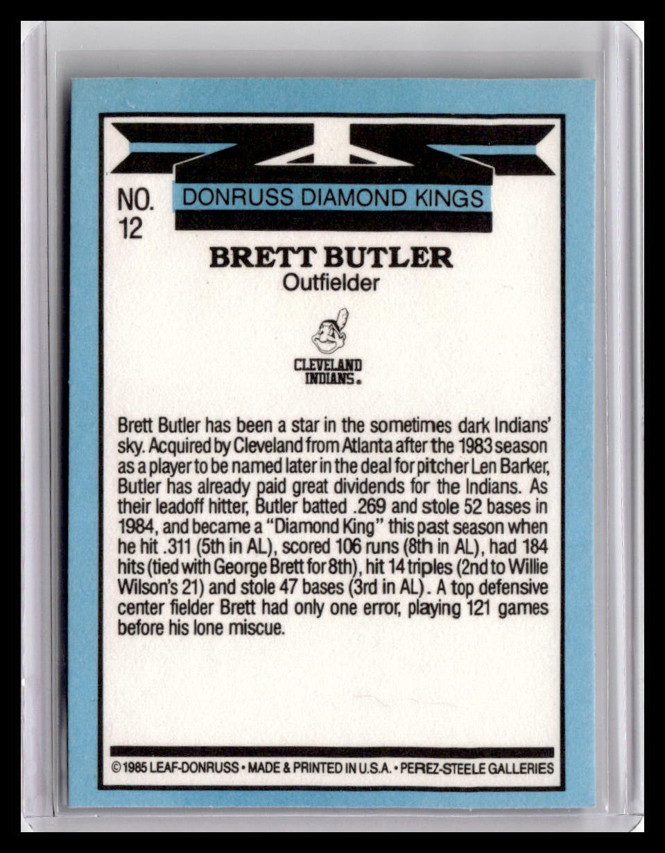 1986 Donruss Brett Butler Diamond Kings #12