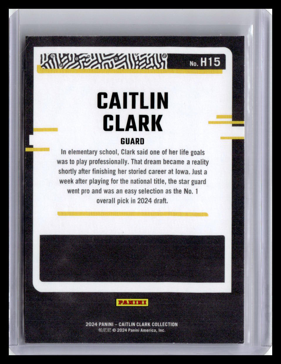 2024 Donruss Caitlin Clark Collection - Caitlin Clark Highlights #H15