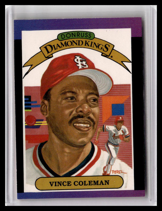 1989 Donruss Vince Coleman Diamond Kings #19