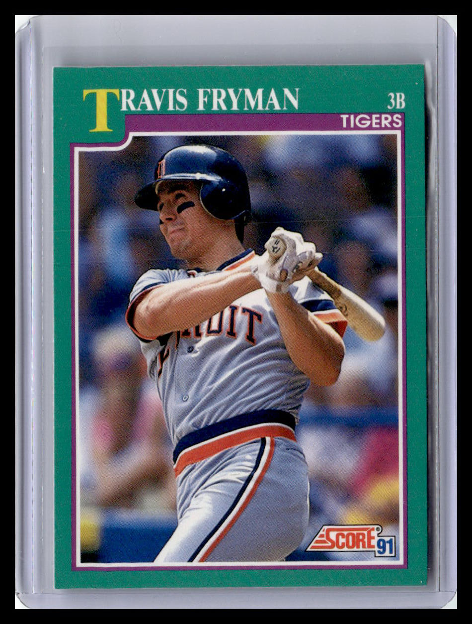 1991 Score Travis Fryman Teal Border #570