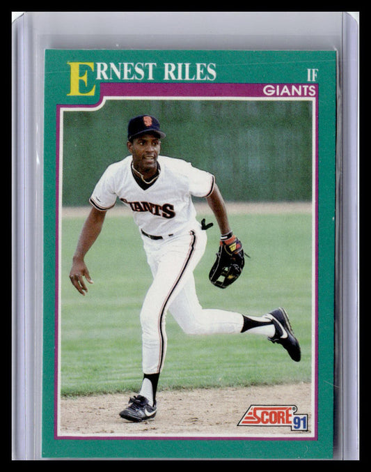 1991 Score Ernest Riles Teal Border #626