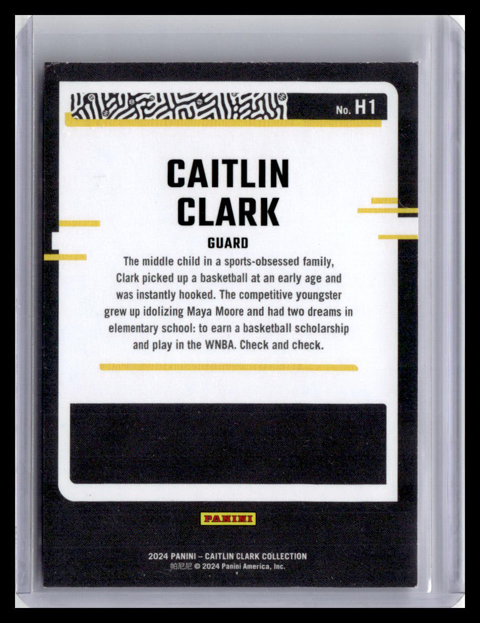 2024 Donruss Caitlin Clark Collection - Caitlin Clark Highlights #H1