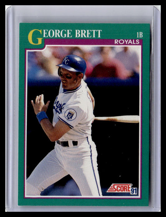 1991 Score George Brett Teal Border #120