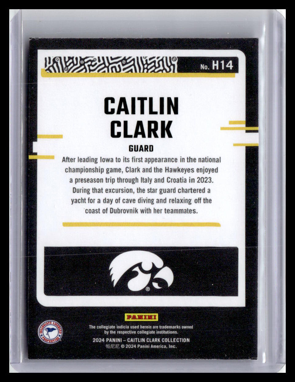 2024 Donruss Caitlin Clark Collection - Caitlin Clark Highlights #H14