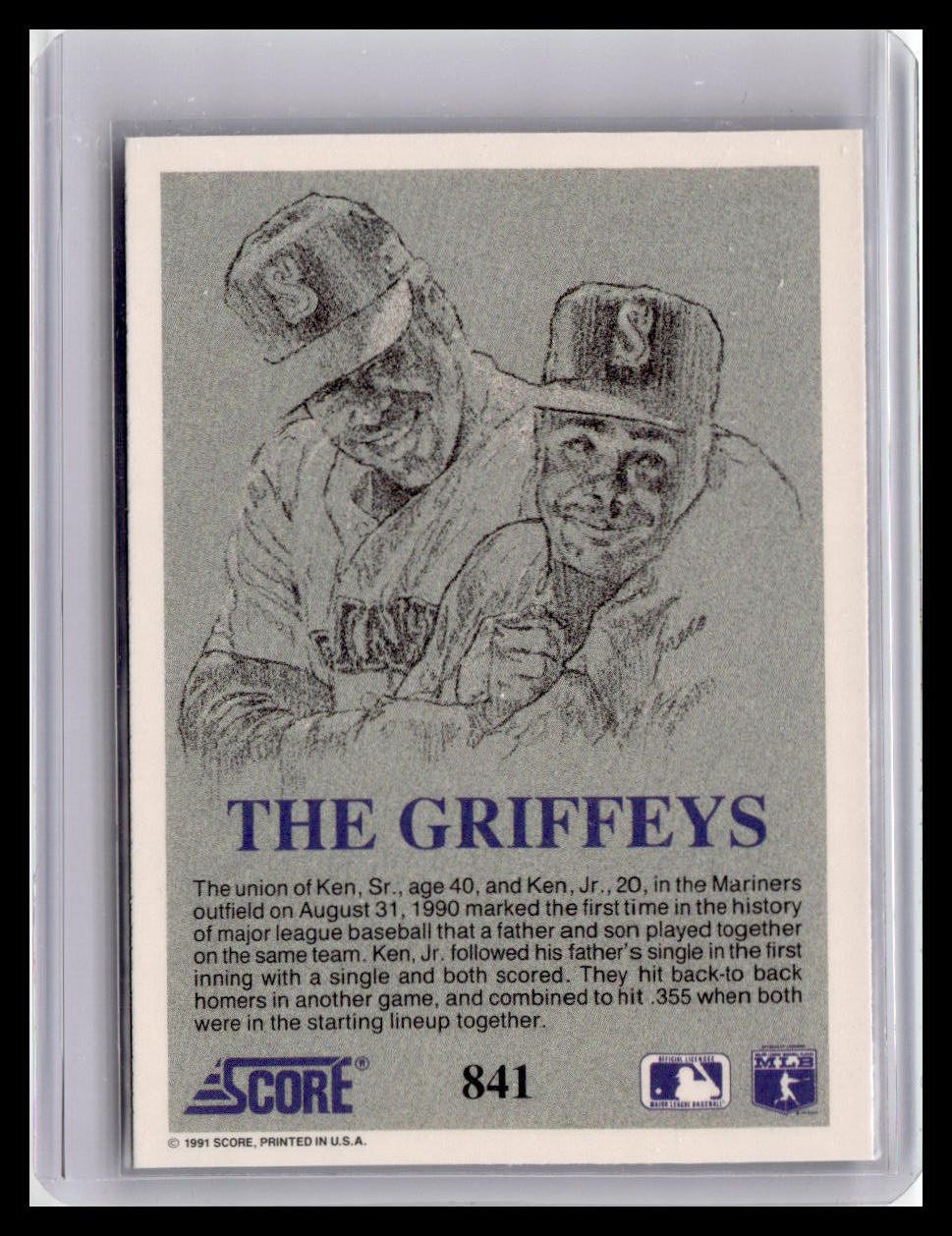 1991 Score The Griffeys #441