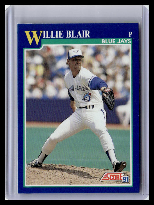 1991 Score Willie Blair Blue Border #57