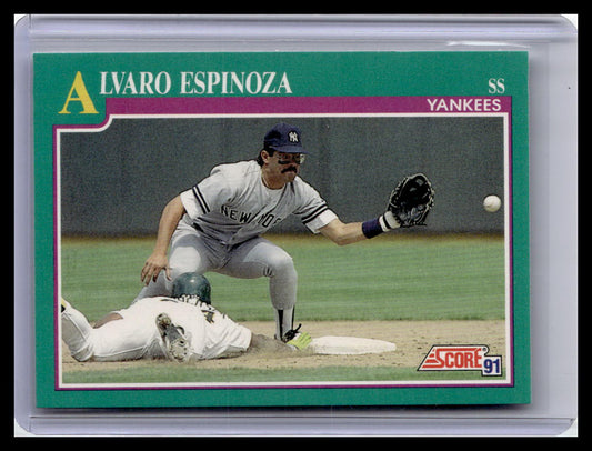 1991 Score Alvaro Espinoza Teal Border #127