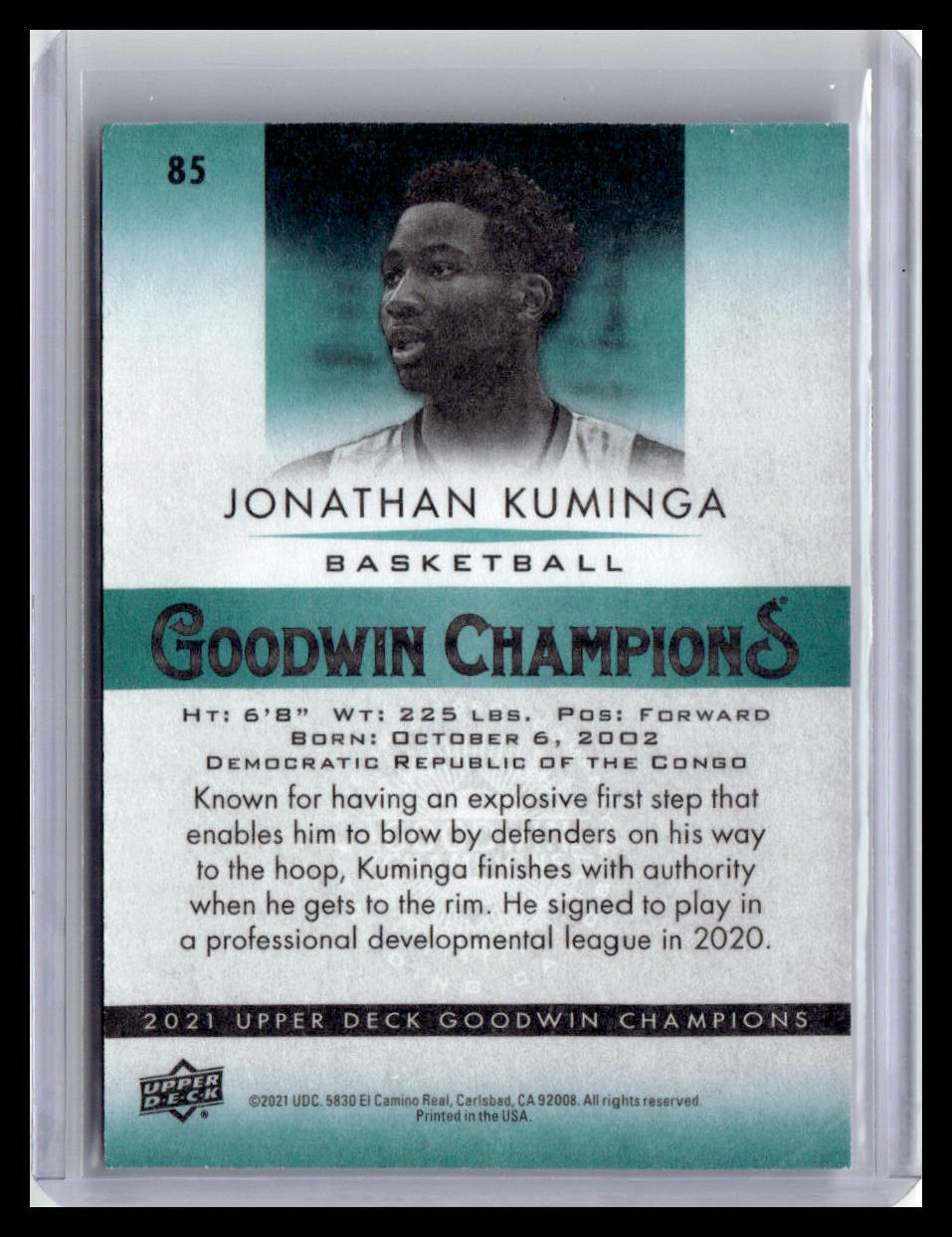 2021 Goodwin Champions Jonathan Kuminga #85