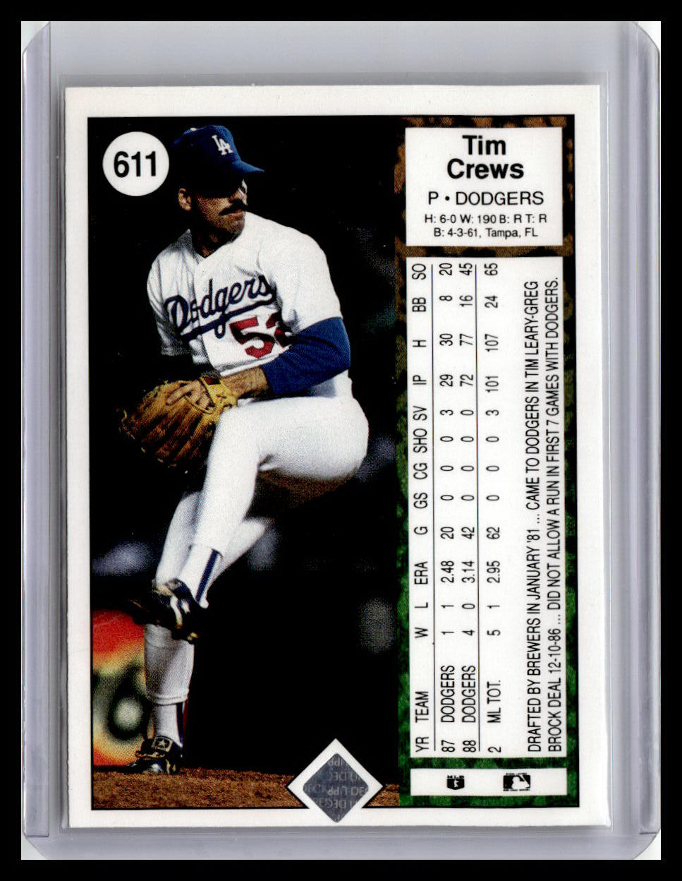 1989 Upper Deck Tim Crews #611