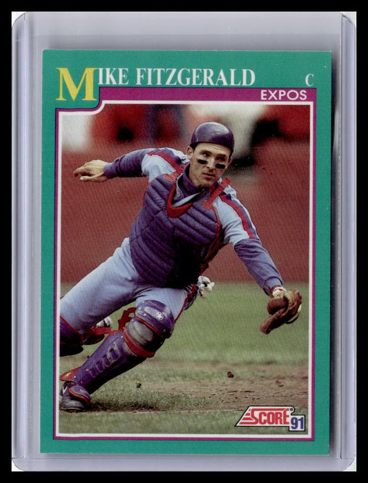 1991 Score Mike Fitzgerald Teal Border #198