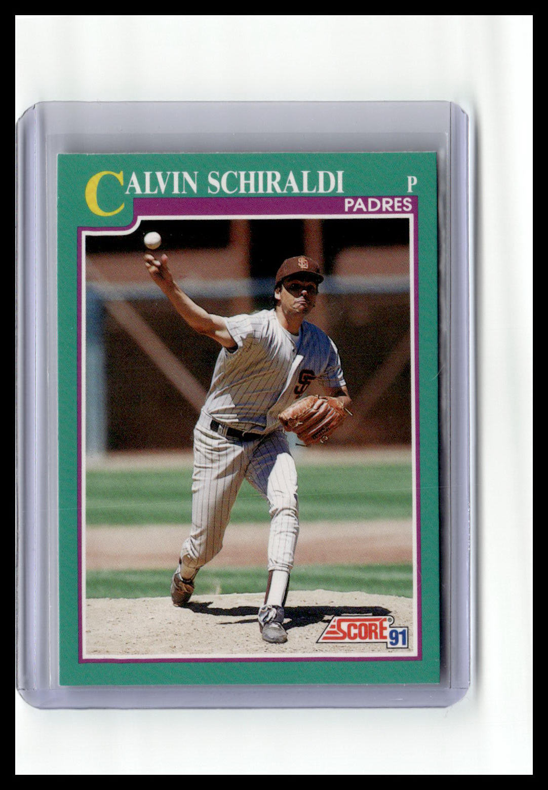 1991 Score Calvin Schiraldi Teal Border #611