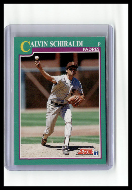 1991 Score Calvin Schiraldi Teal Border #611
