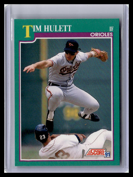 1991 Score Tim Hulett Teal Border #632