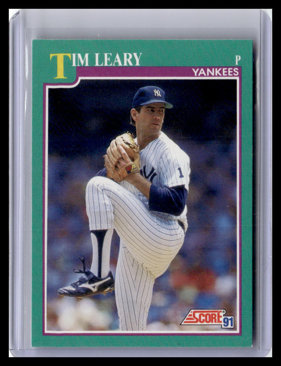 1991 Score Tim Leary Teal Border #631