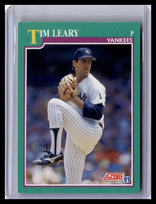 1991 Score Tim Leary Teal Border #631
