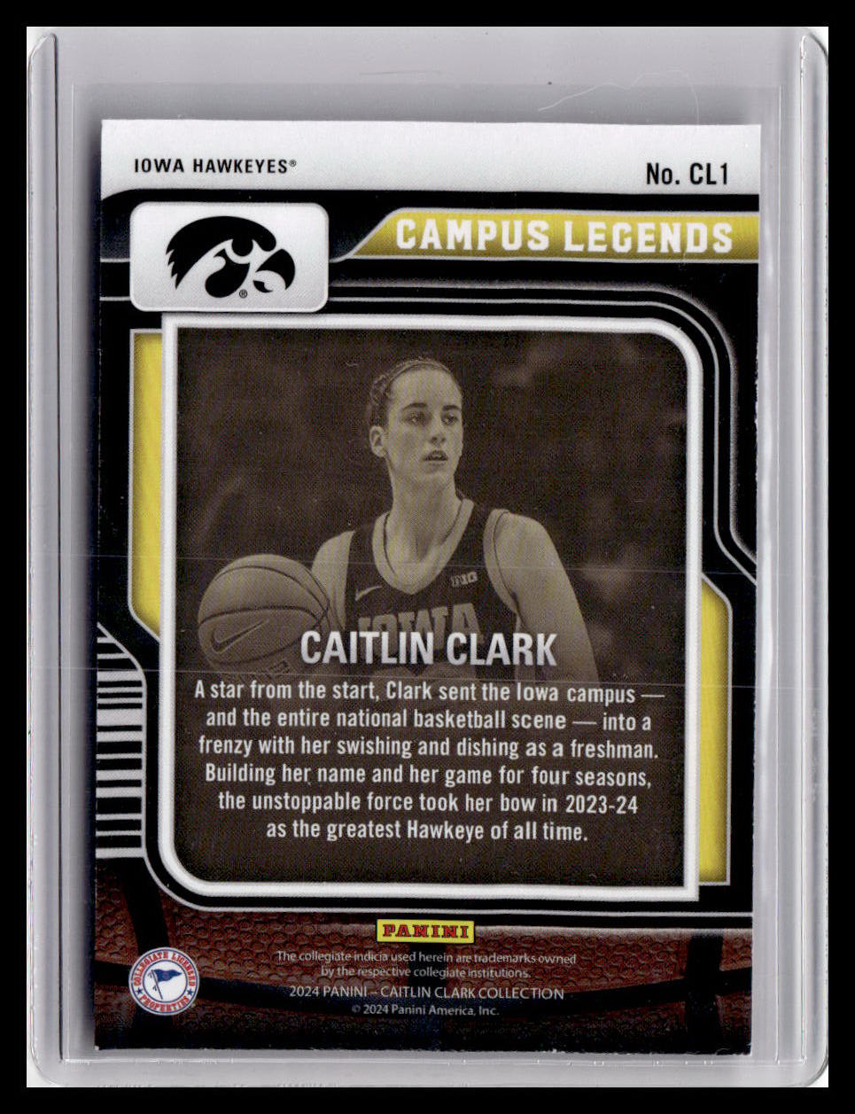 2024 Panini Contenders Caitlin Clark Collection - Caitlin Clark Campus Legends #CL1