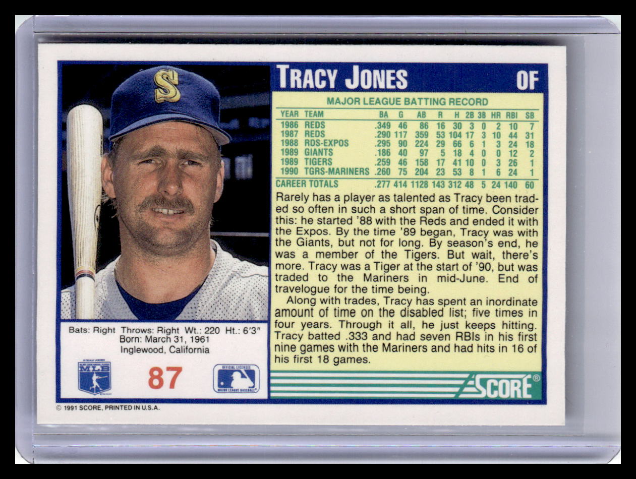 1991 Score Tracy Jones Border #87