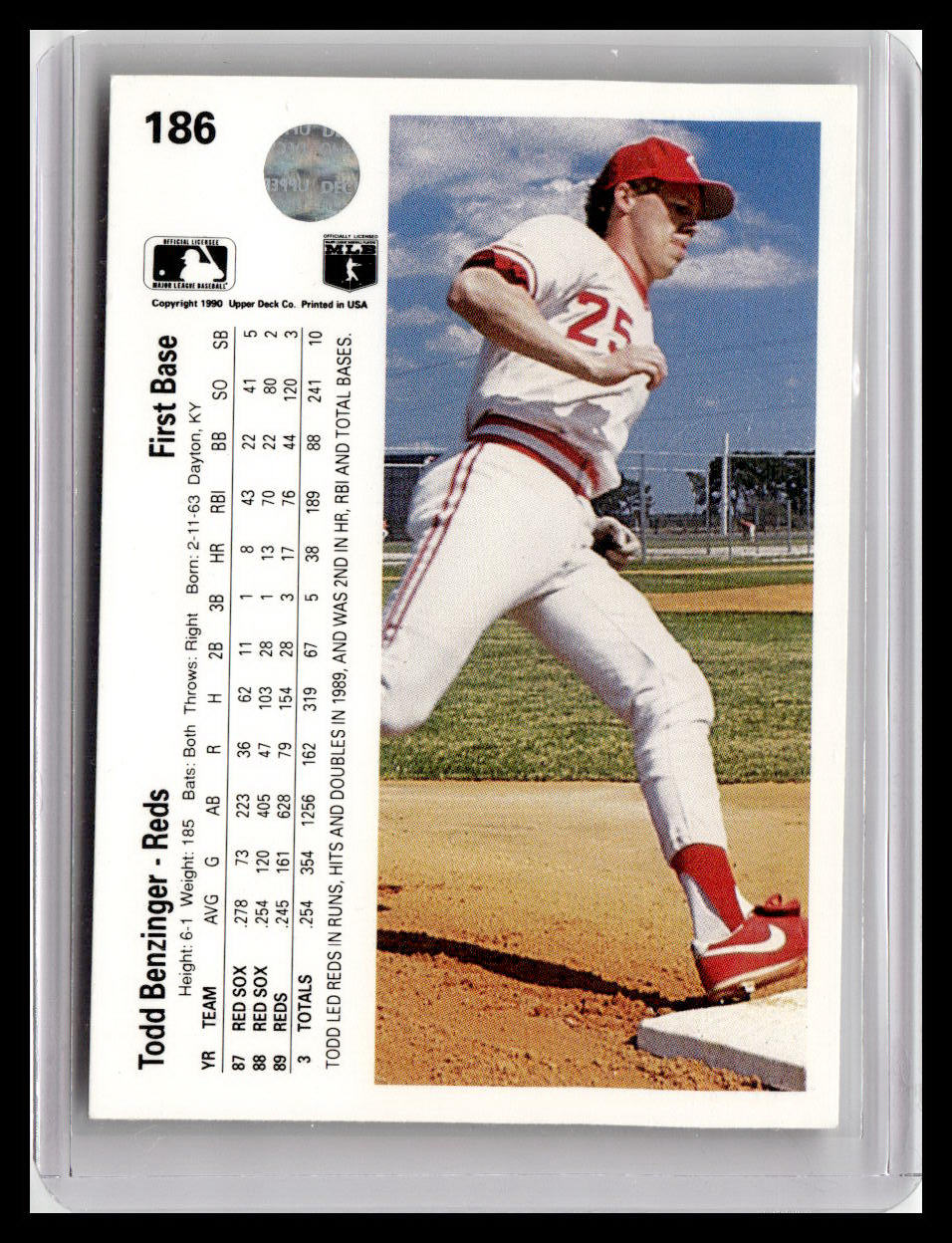 1990 Upper Deck Todd Benzinger #186