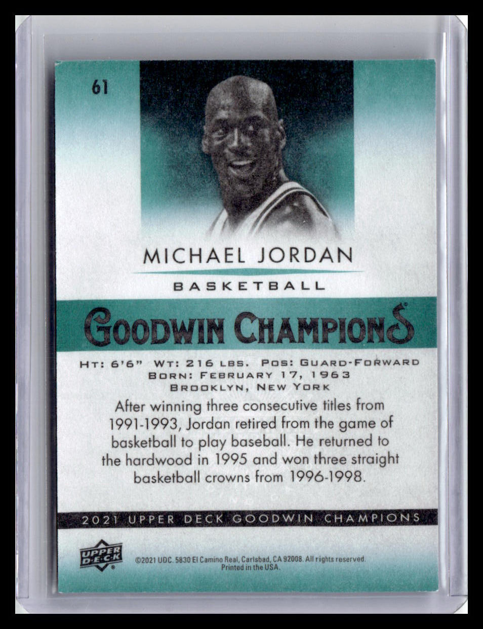 2021 Goodwin Champions Michael Jordan #61