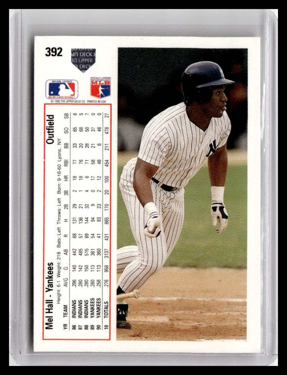 1991 Upper Deck Mel Hall #392