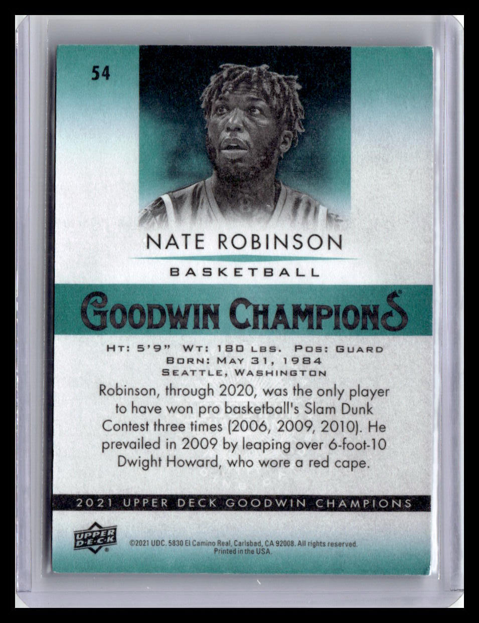 2021 Goodwin Champions Nate Robinson #54