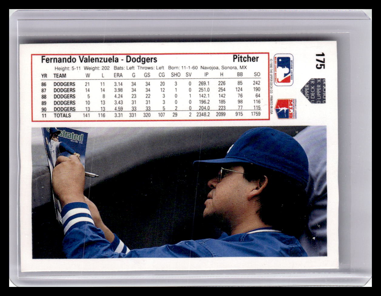 1991 Upper Deck Fernando Valenzuela #175