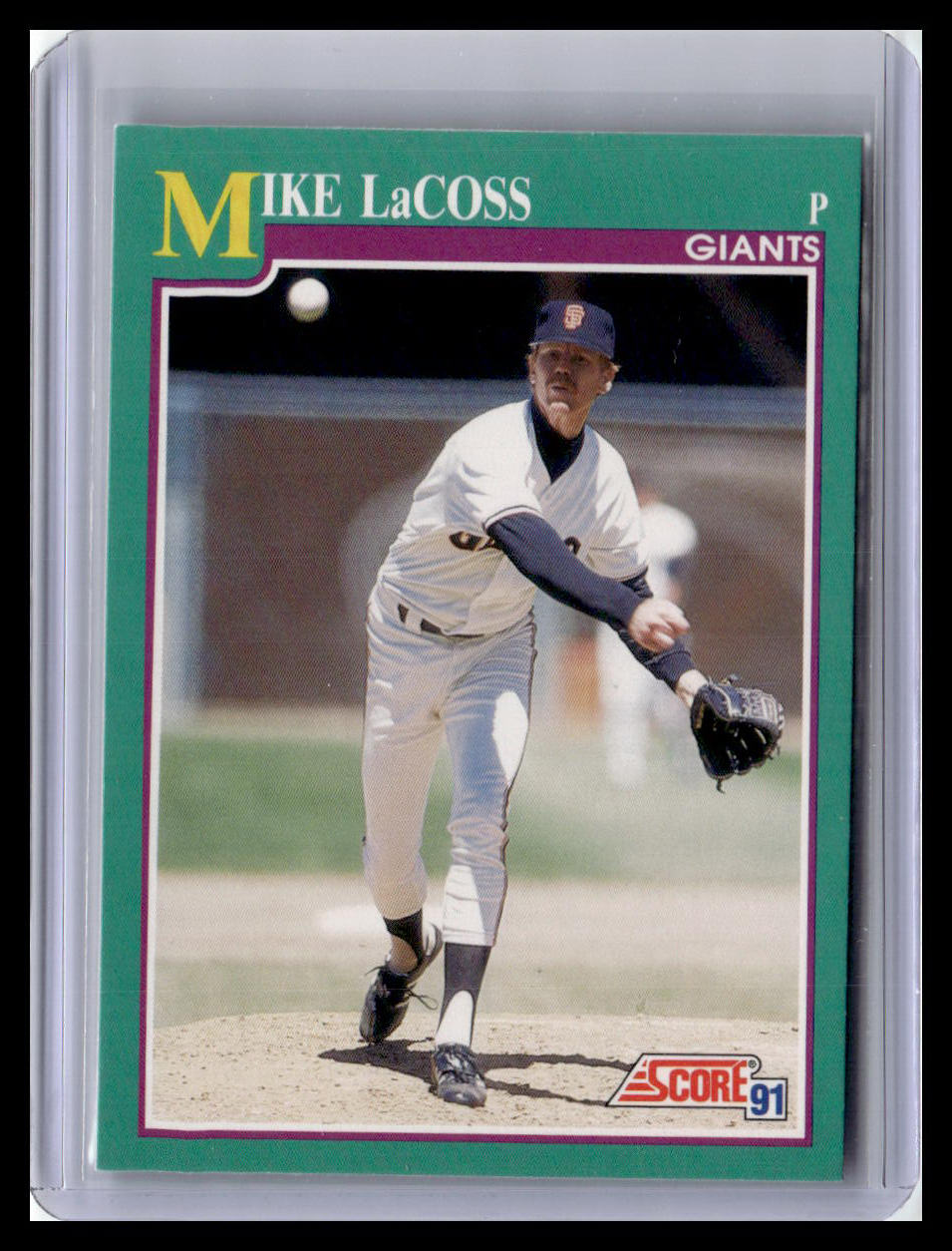 1991 Score Mike LaCoss Teal Border #652
