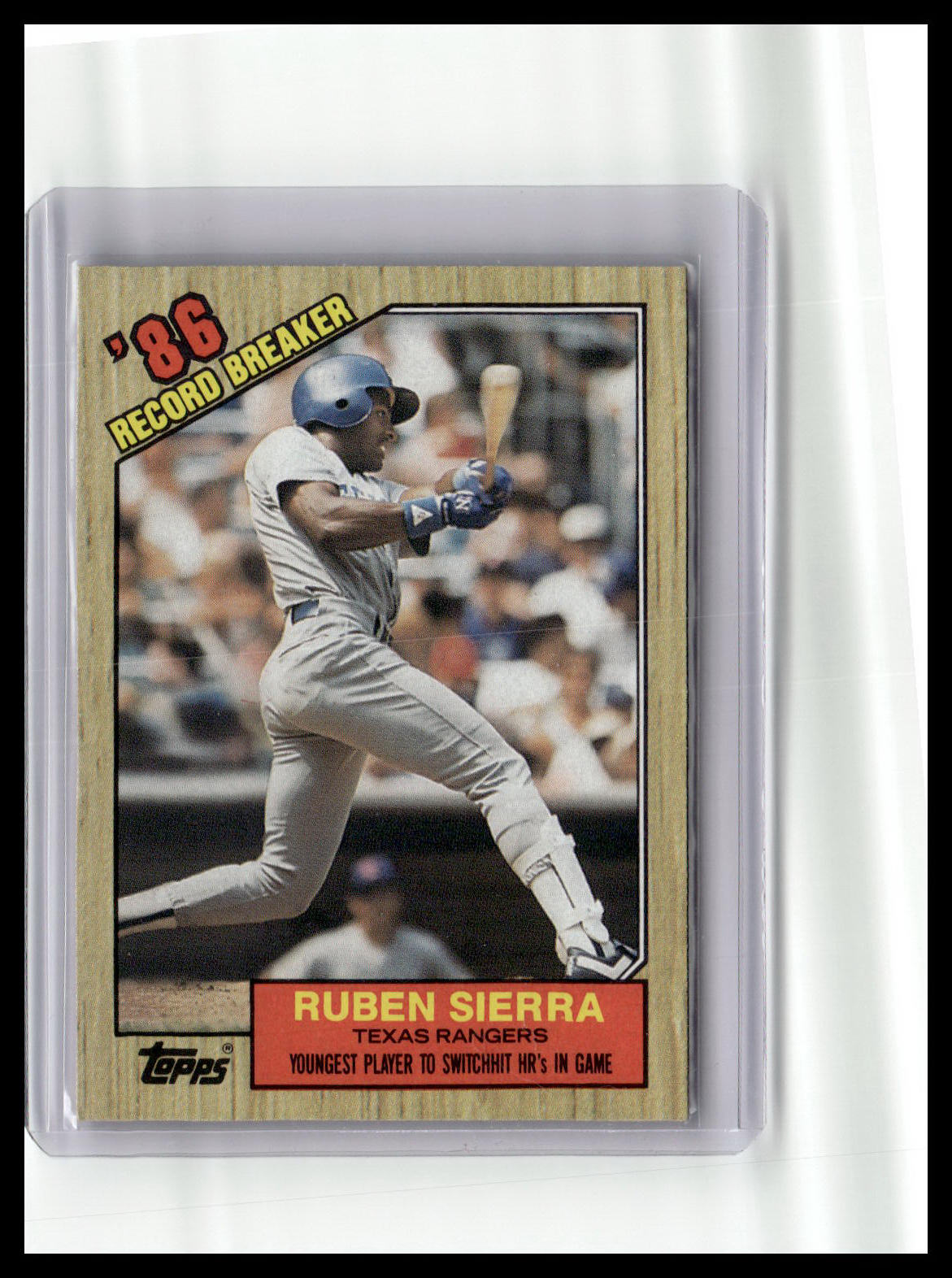 1987 Topps Ruben Sierra Record Breaker #6