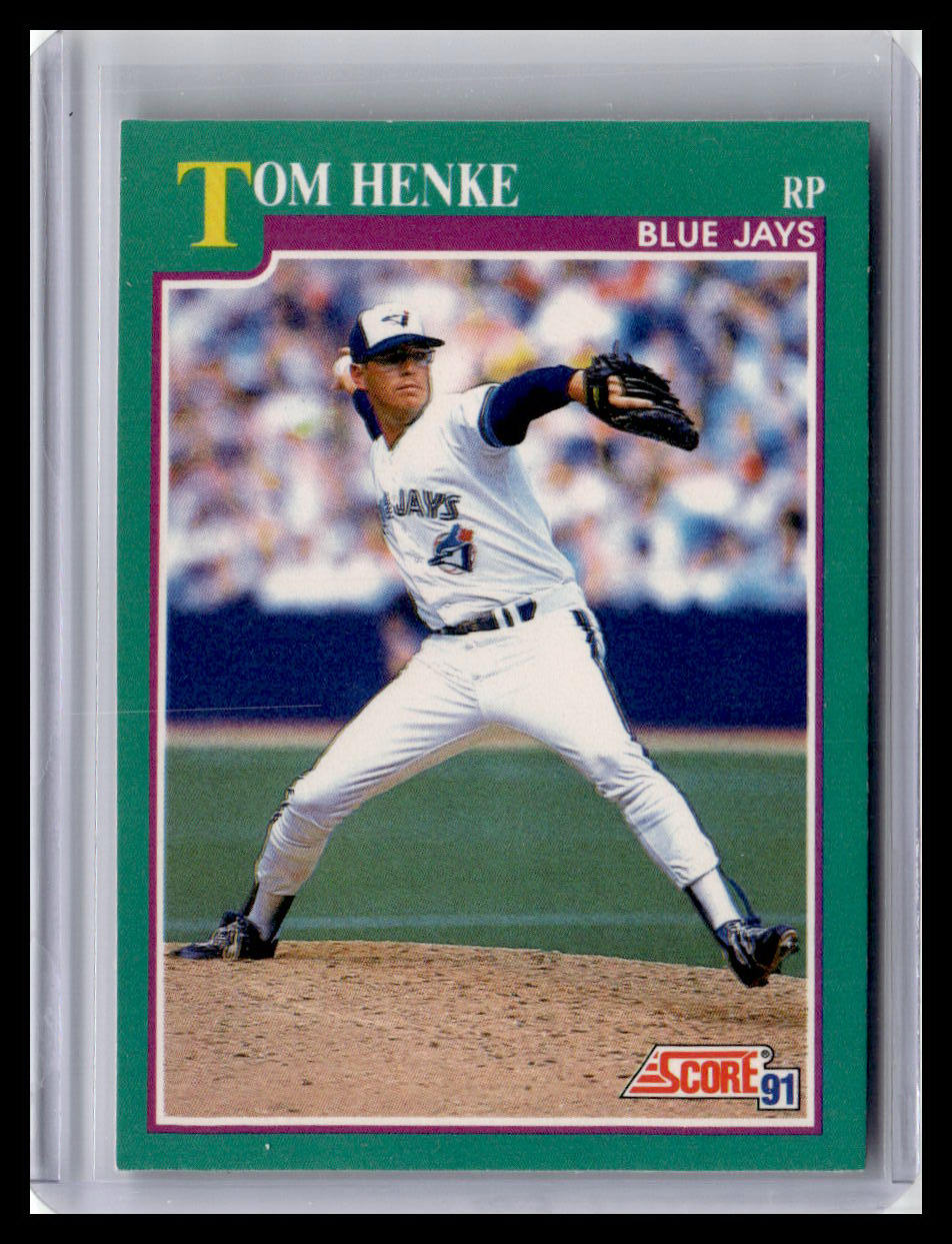 1991 Score Tom Henke Teal Border #579
