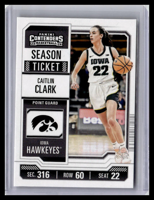 2024 Panini Contenders Caitlin Clark Collection - Caitlin Clark Season Ticket #CC3
