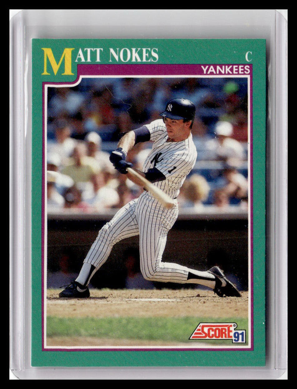1991 Score Matt Nokes Teal Border #551