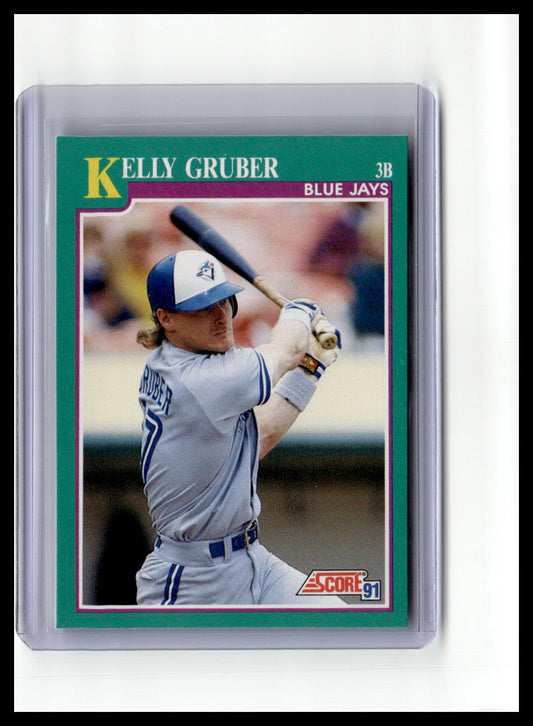 1991 Score Kelly Gruber Teal Border #595