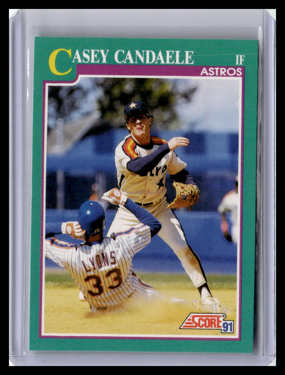 1991 Score Casey Candaele Teal Border #577