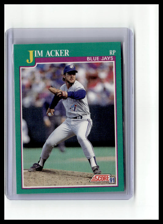 1991 Score Jim Acker Teal Border #122