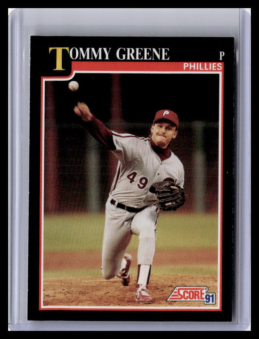 1991 Score Tommy Greene Border #808
