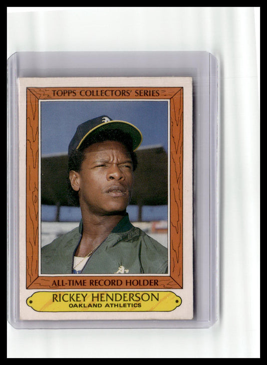 1985 Topps Rickey Henderson Woolworth All-Time Record Holders #17