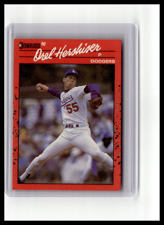 1990 Donruss Orel Hershiser #197 ERROR Card-No period after Inc