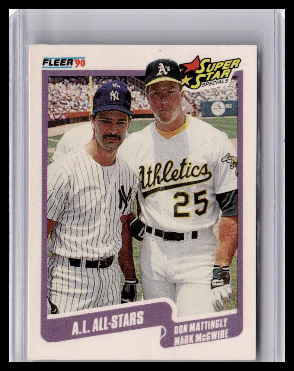 Baseball trading card featuring two players from AL All-Stars with 'Fleer 90 Super Star Special' branding.