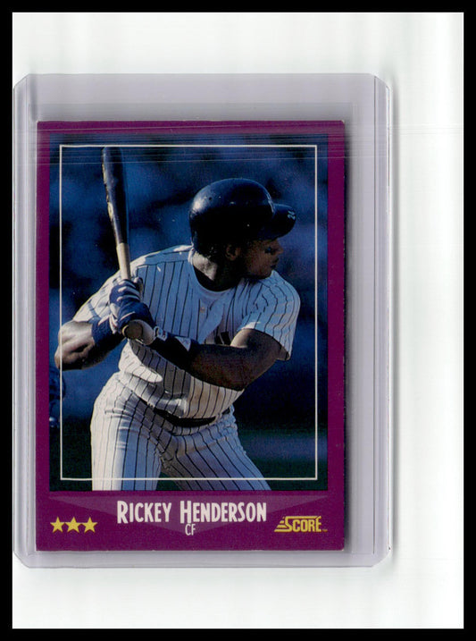 1988 Score Rickey Henderson #13