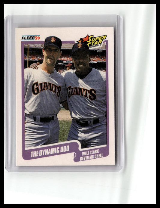 1990 Fleer Will Clark/Kevin Mitchell Dynamic Duo #637