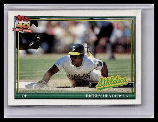 1991 Topps Rickey Henderson #670