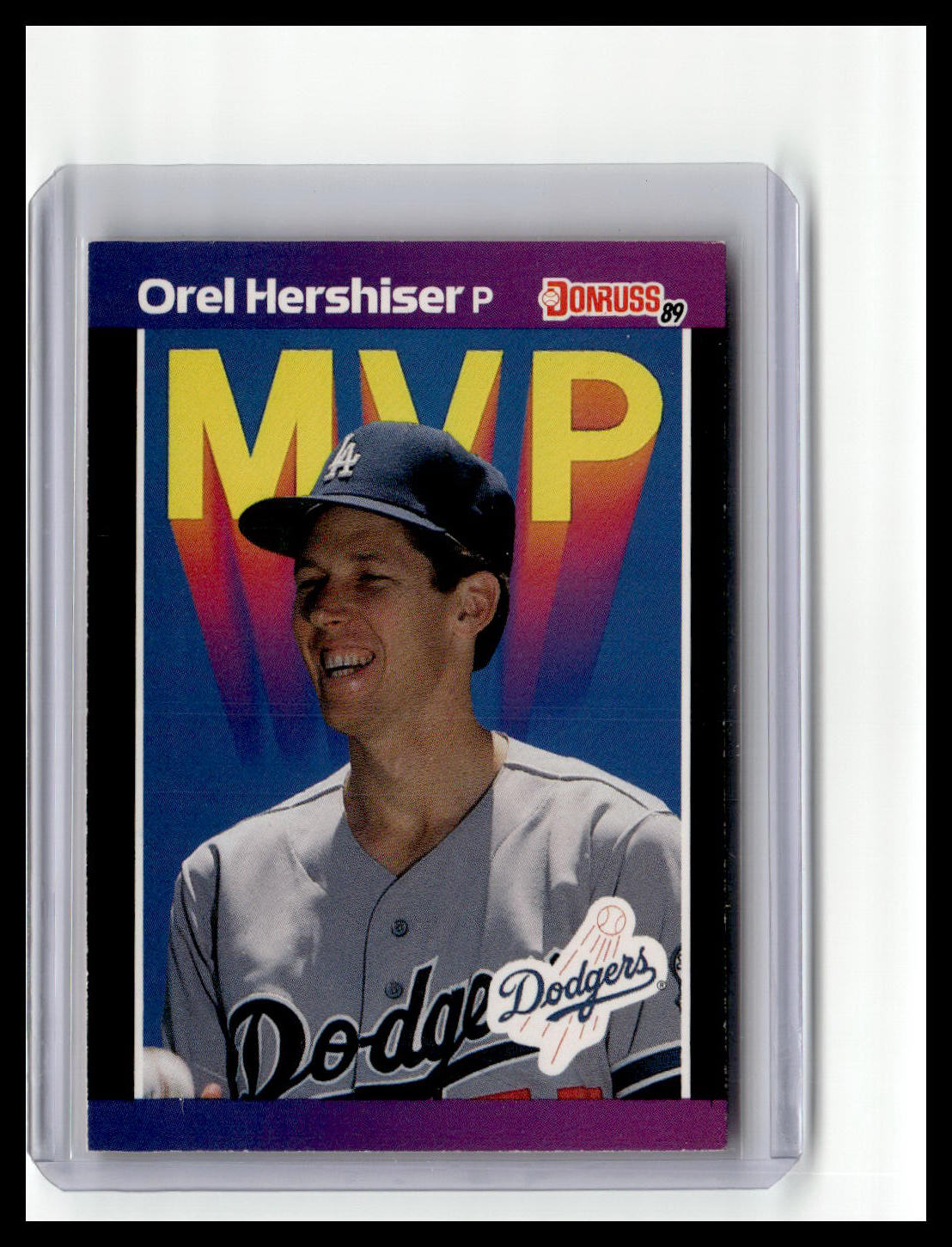 1989 Donruss Orel Hershiser MVP #BC-4 (ERROR Card-No period after Inc)