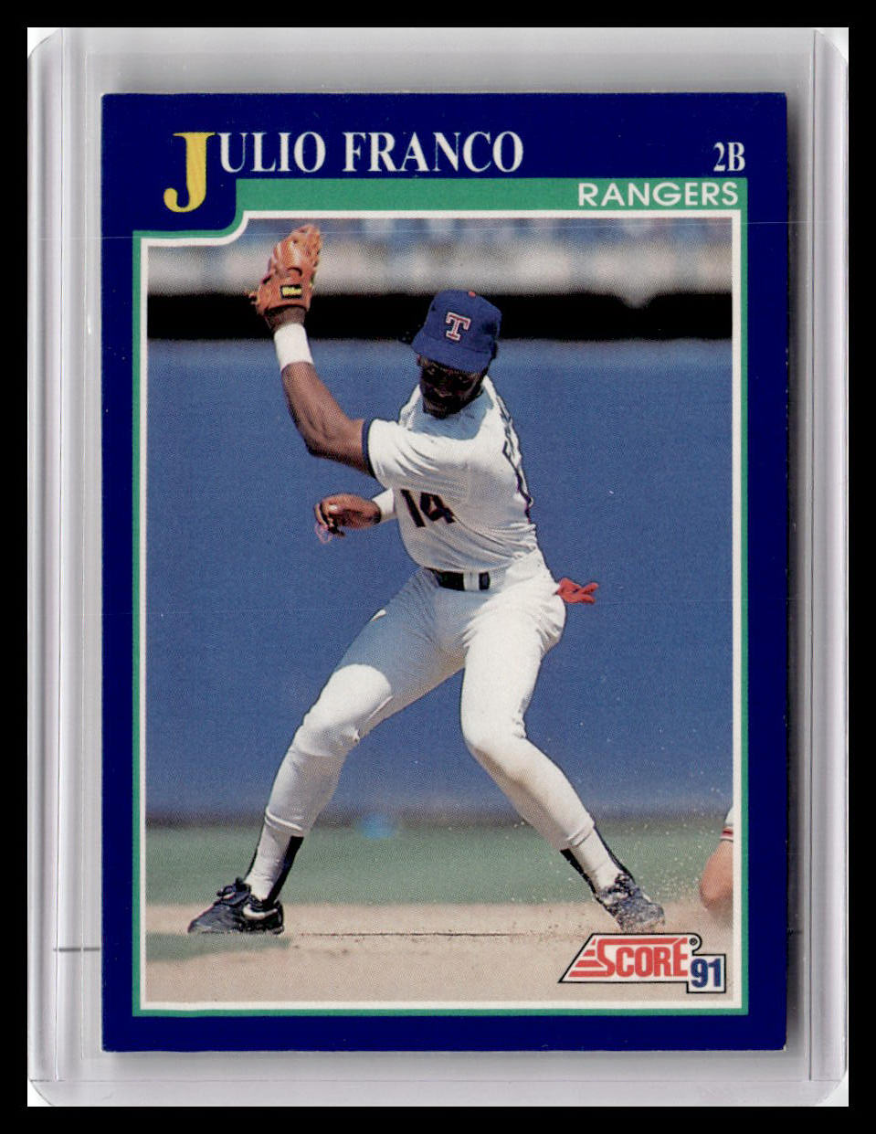 1991 Score Julio Franco Blue Border #493