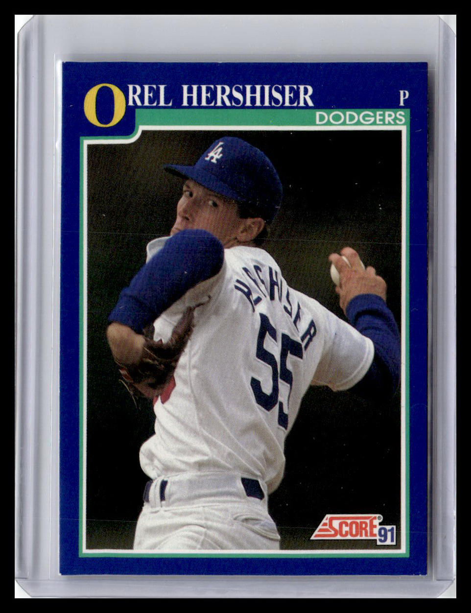 1991 Score Orel Hershiser Blue Border #550