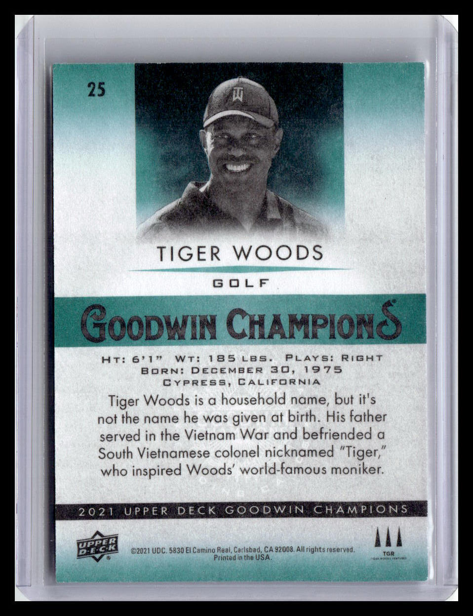 2021 Goodwin Champions Tiger Woods #25
